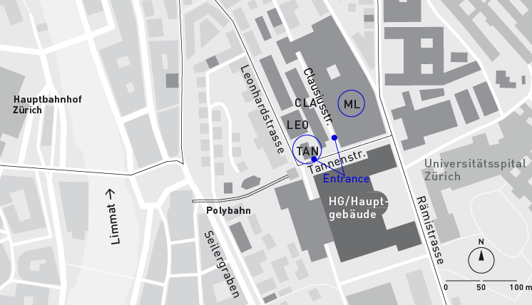 Map of ETH Zentrum
